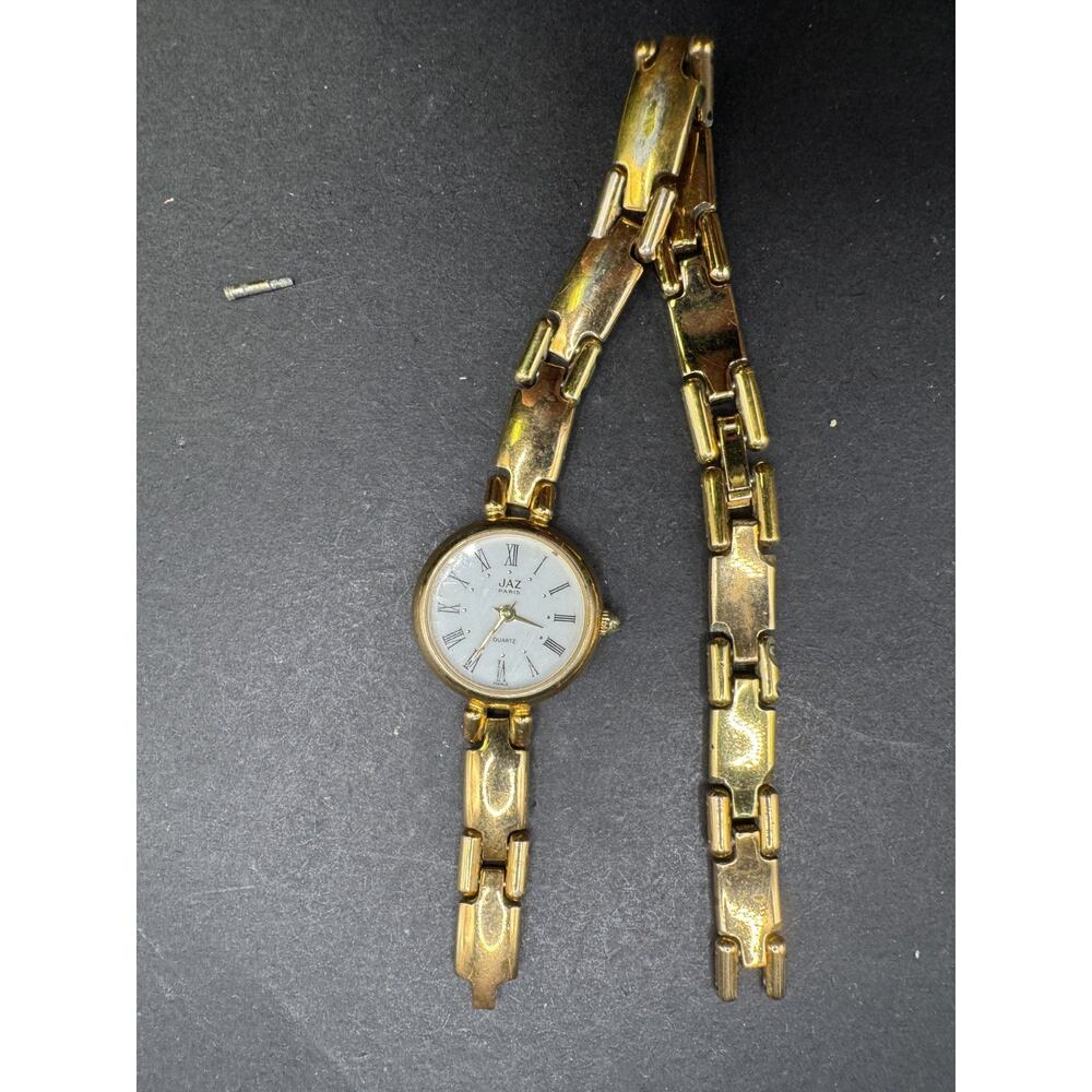 Vintage JAZ Paris France Quartz Women’s Watch Gold Tone Ladies Wristwatch